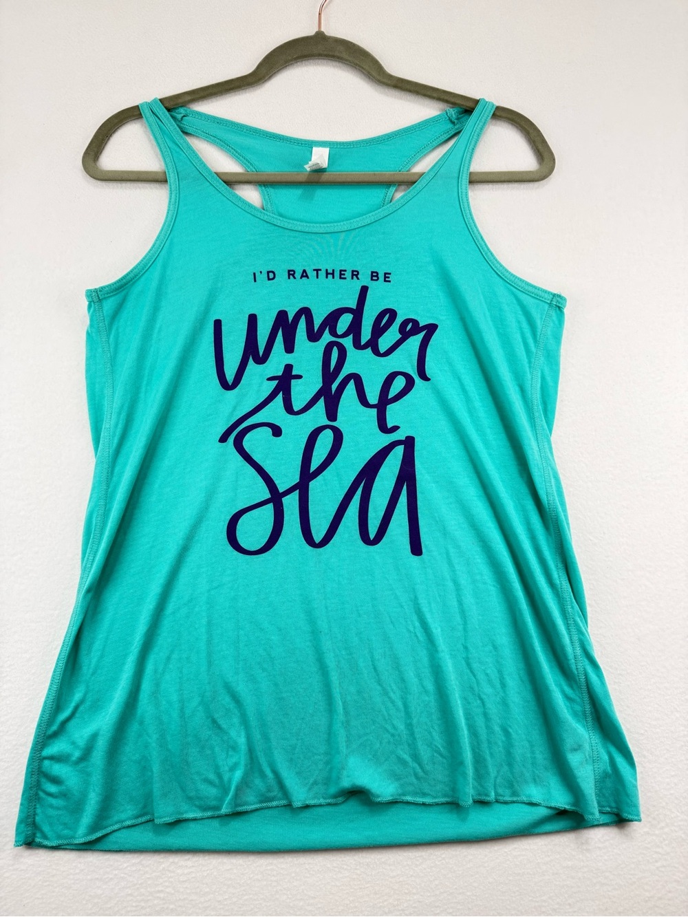 Under the Sea Graphic Racerback Tank Top Small